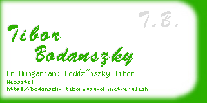 tibor bodanszky business card